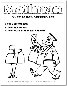mailman printable coloring pages - photo #25