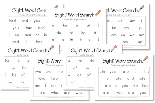 for Word  Sight Search  of Homeschooler Confessions the kindergarten a Kindergarten worksheets  sight word