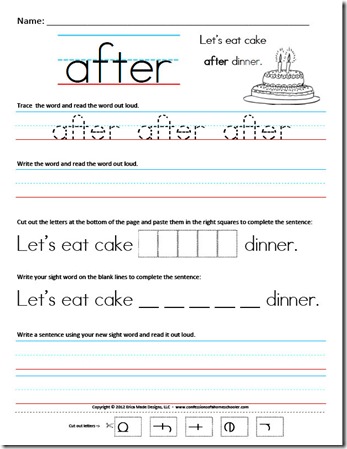 Homeschooler of  two Grade sight Sight Word Sentences word Confessions First worksheet  a