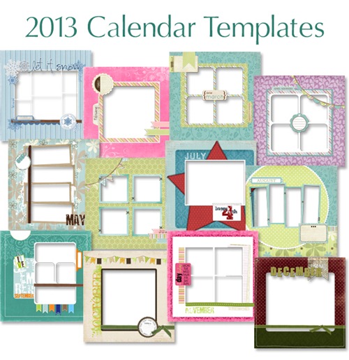 Free Digital Scrapbooking Calendar Templates Confessions of a